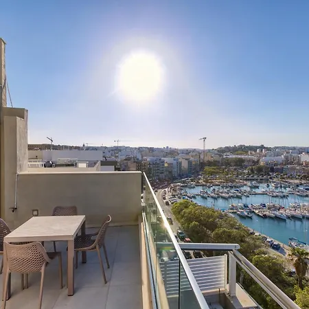 Sea View Penthouse With Stunning Marina View In * Pietà